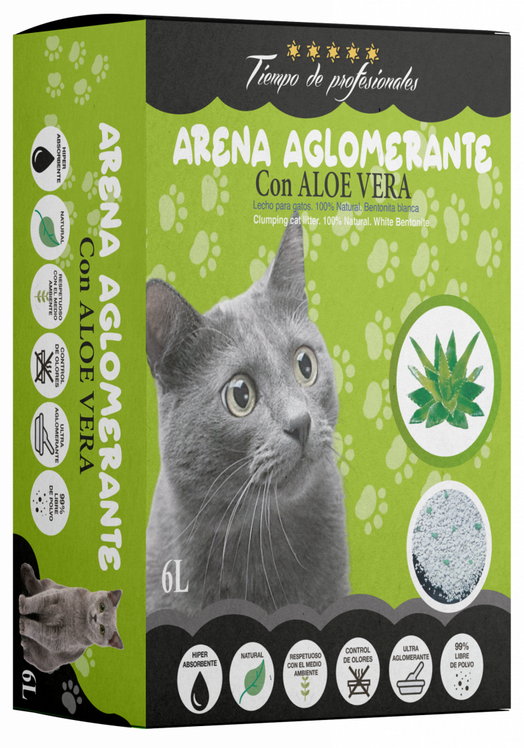 Arena aglomerante con aloe vera 6L